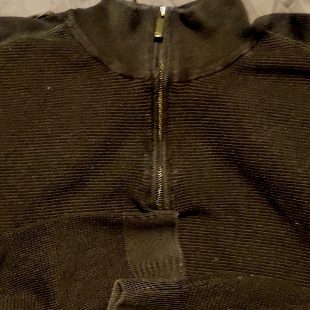 Brax quarter zip hi flex organic cotton waffle / thermal texture